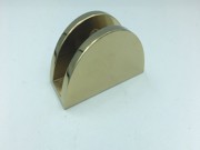 Fixed Bracket - Round U Shape - Suit 8mm Glass - PVD Gold
